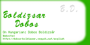 boldizsar dobos business card