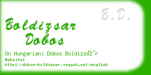 boldizsar dobos business card